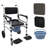 Lockable Rolling Shower Chair With Commode(O-Shape Seat)