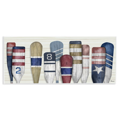 " Port Oars Vintage Americana Patterns " by Paul Brent Painting Print