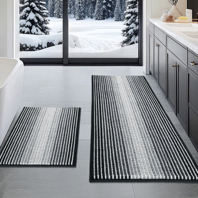 Slip‑Resistant Fluffy Water‑Absorbing Washable Bath Mats