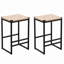 Ensemble de 2 tabourets de bar sans dossier pour comptoir de cuisine en corde de papier tissé pour la maison et la cuisine-155281013