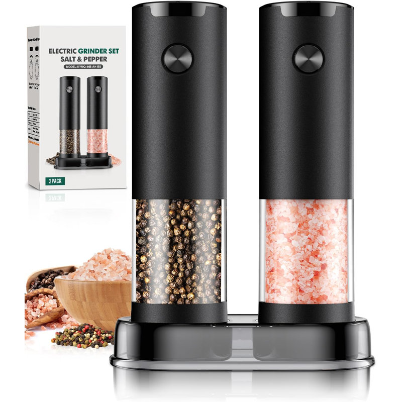 2-pack Electric Salt & Pepper Grinder Set