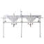 Empire Stone Oval Console Bathroom Sink with Faucet and Overflow-447918606