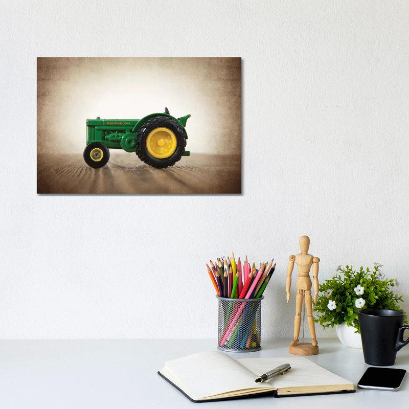 Tractor John Deere - Print on Canvas, 20.32 cm H x 30.48 cm W, Wrapped Canvas