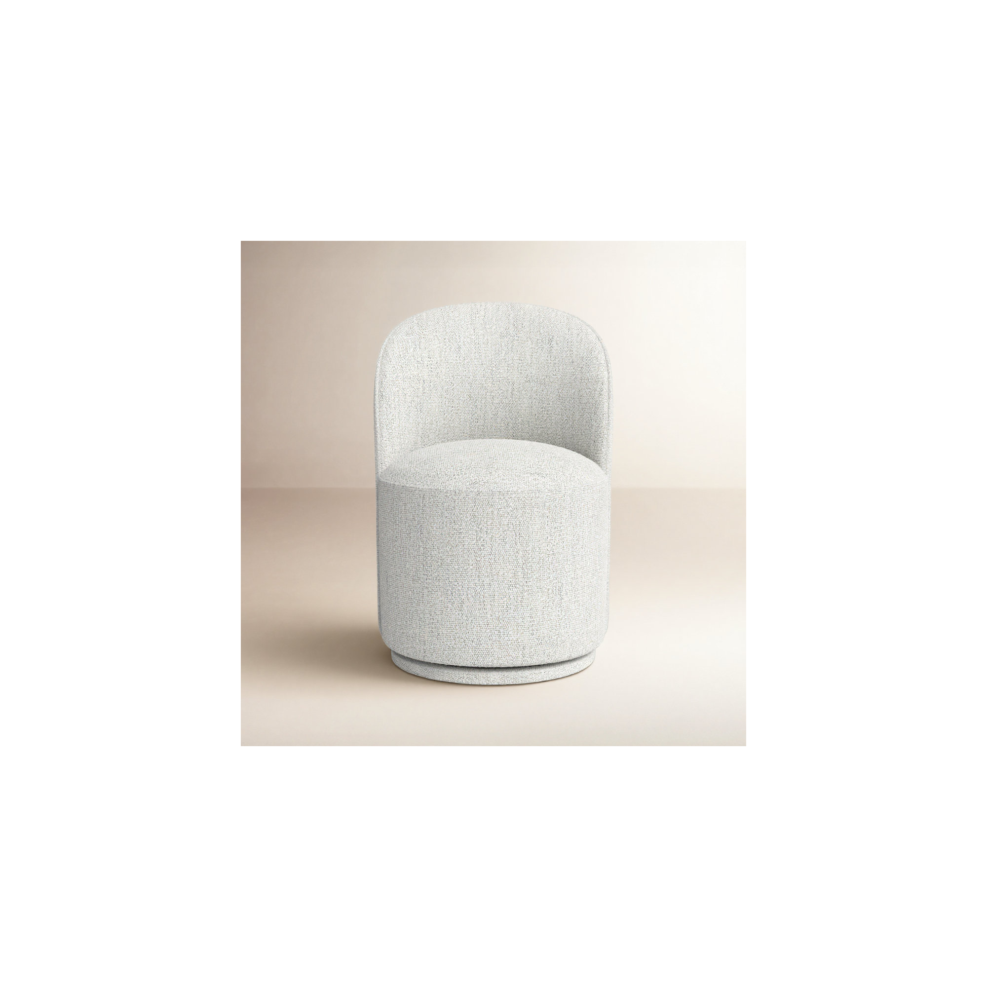Sharlene Swivel Side Chair, Merino Light Gray Performance
