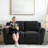 2-Piece Modern Flannelette Fabric Living Room Set-738899885