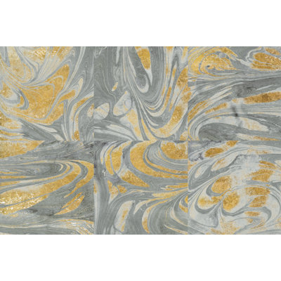 Marbled Abstract Neutral by Wild Apple Portfolio - Wrapped Canvas Art Prints
