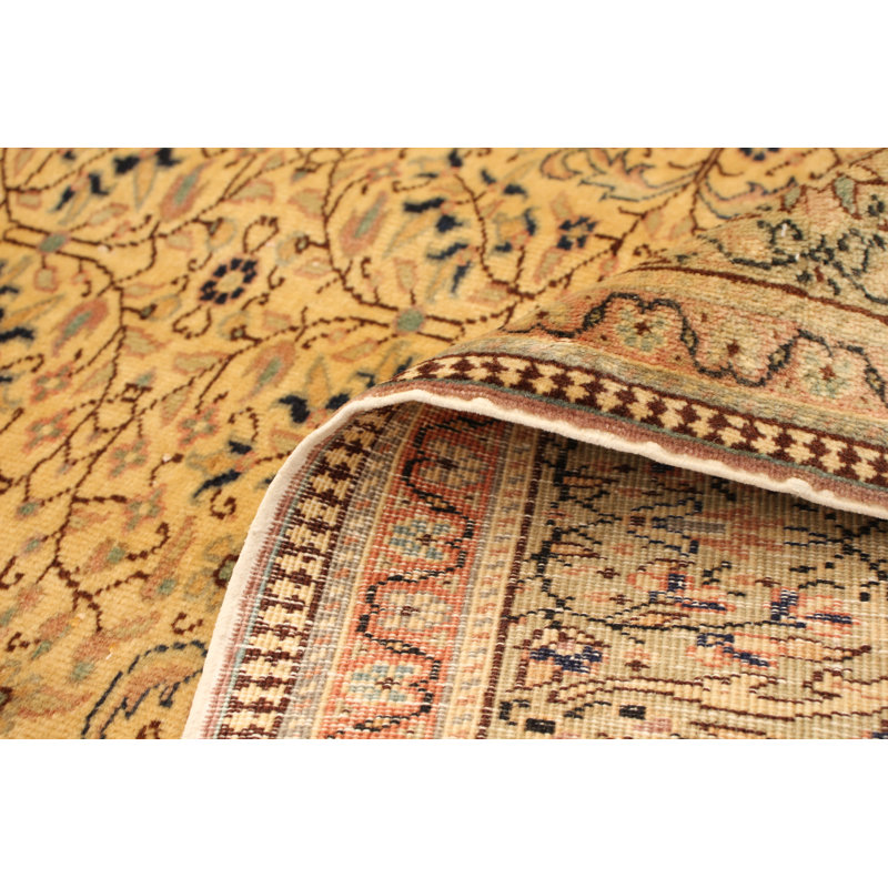 Tapis intérieur en laine 6 pi 7 po x 9 pi 7 po "one-of-kind à la main-noué la 1990 keisari crème" Gilbrae