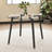 42" Round Tempered Glass Dining Table – Clear Glass with Black Metal Legs