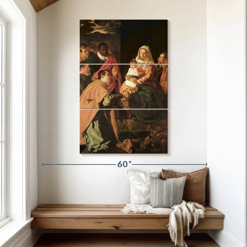Leisha adoration des mages 1619, H 50 po x l 32 po