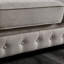 Canapé Chesterfield en tissu de lin
