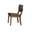 Chaises de salle à manger 2 pièces, design contemporain, tissu chocolat noir, noyer, bois massif, dossier à dossier incliné, noyer et chocolat côté chambre élégante, revêtement en tissu, élégance courbée, siège rembourré