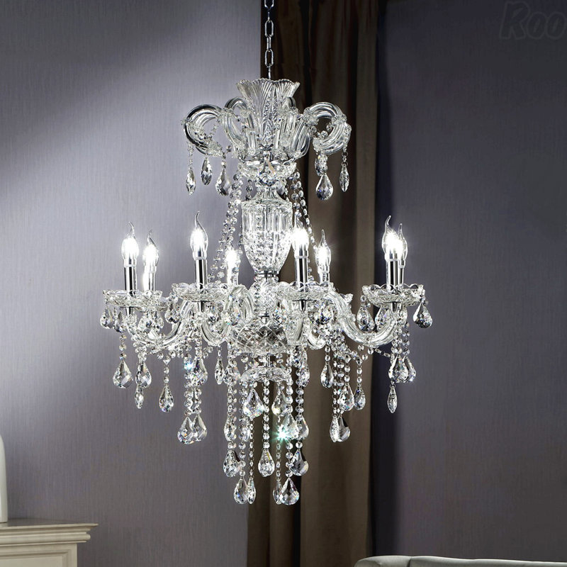 Lustre en cristal de 37 po avec 8 lumières DEL
