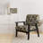 Mocha Zebra Stripes Striped Pattern II - Upholstered Modern & Contemporary Accent Arm Chair