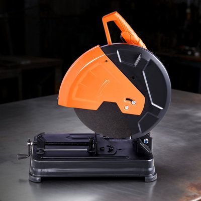 Chop Saw, 14-inch Abrasive Wheel, 2000 W Motor, 3500 r/min Speed, 0-45° Adjustable Cutting Angle, Metal Cutting Chop Saw for Metal Square and Flat Tubes, I-Shaped Steels, Channel Steels