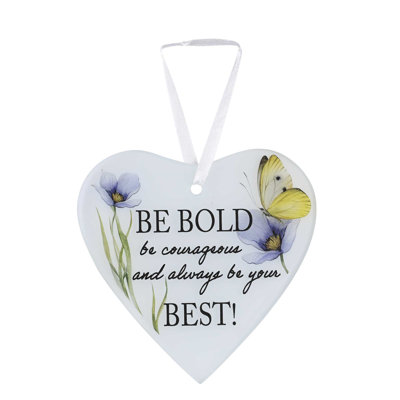 Ornement en verre «Be Bold Be Courageous»