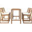 Patio rustique en bois 5 pièces avec assise confortable, résistant aux égratignures et à la décoloration