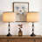 Morkus 25.5" Crystal Table Lamp with 3-Way Dimmable Light and USB Type-C Ports-1886272826