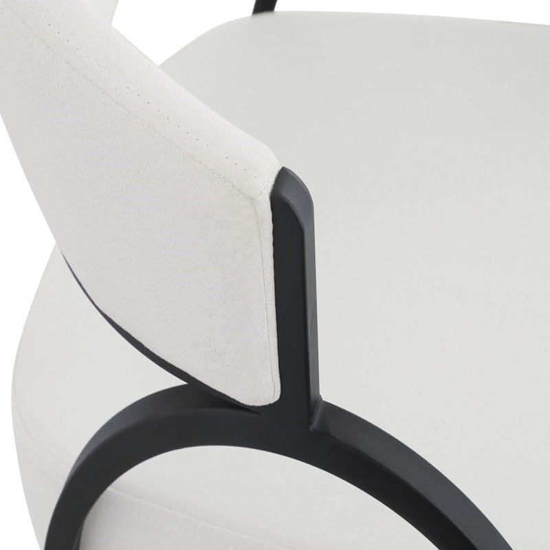 Ensemble de 2 chaises de salle à manger Kyrsha, gris / noir, Blanc