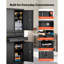 Armoire de rangement métallique, capacité de charge par tablette de 82 kg, hauteur 180 cm, avec 4 portes verrouillables, étagères réglables et 2 tiroirs. Parfait pour le garage, la maison, le bureau ou la buanderie. Couleur : noir.