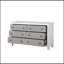Commode Katia gris rustique et blanc vieilli
