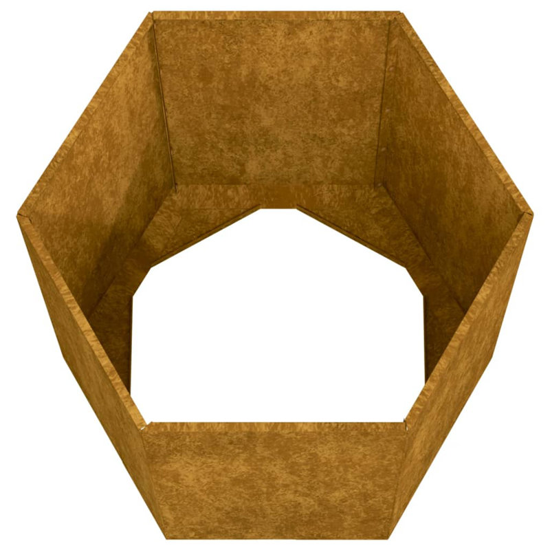 Planter Rusty Corten Steel, 45m H x 40cm W x 40cm D