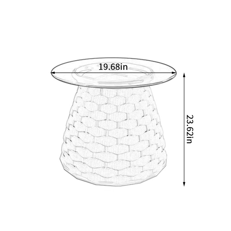 Table d'appoint ronde 19,68 po Baiba