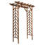 Treillis arqué en bois 79 po - Style campagne élégant pour dessus de pergola de style jardin, construction en bois classique. Le bois, le toit, rehausse le décor. Étapes d'assemblage faciles