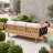 Wooden Patio Sofa with Cushions
