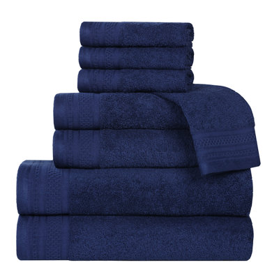 Ensemble de serviettes 8 pièces en coton gaufré Honeycomb
