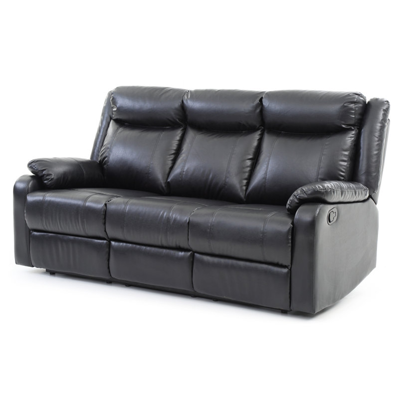 Canapé inclinable double Glory Furniture, noir, Noir