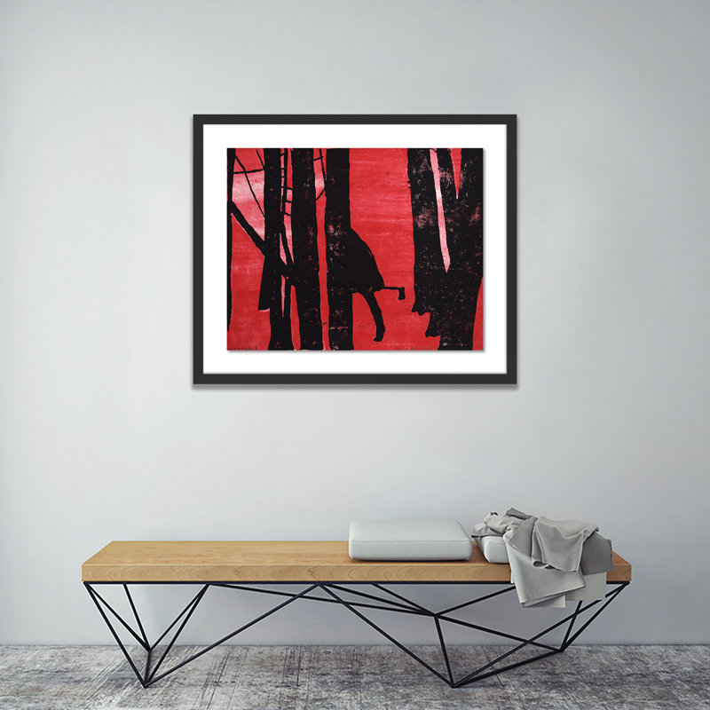 Lumberjack 12 Painting by Karin Bos, Black, 33" H x 40" W x 2.5" D