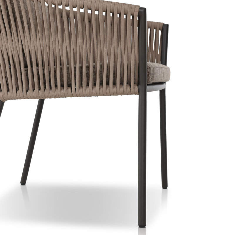 Porto Outdoor Dining Armchair, Ellor Brown, Bronze