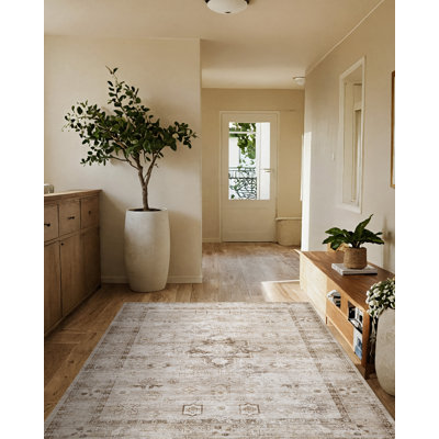 Tapis oriental lavable en machine Dervilla