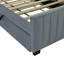 Lit plateforme tapissier simple en velours avec lit gigogne simple, gris-1060319834-813397717