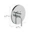 Garniture de douche à poignée simple avec écusson pour salle de bain Design House Middleton II-53566585