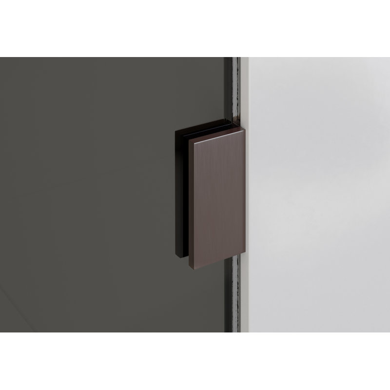 Ursa 30 po x 78 po Panneau de douche simple teinté gris entièrement sans cadre, Bronze huilé