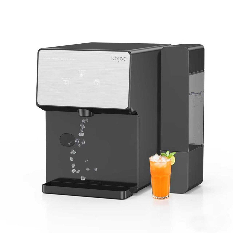 Countertop Nugget Ice Maker with Chewable Soft Ice, 35lbs/24Hrs High Capacity, Self-Cleaning & Automatic Dispensing, Quiet 48dB Operation for Home/Office/Bar (BPA-Free, LED Touch Panel)