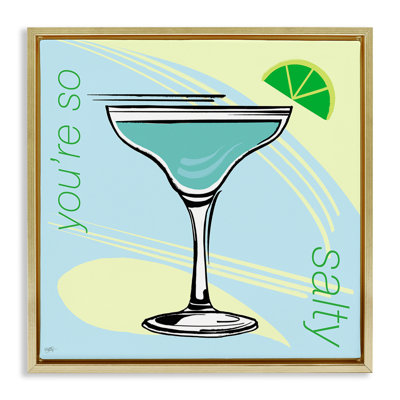 "You So So Salty Cocktail", art mural sur toile flottante par Elizabeth Medley