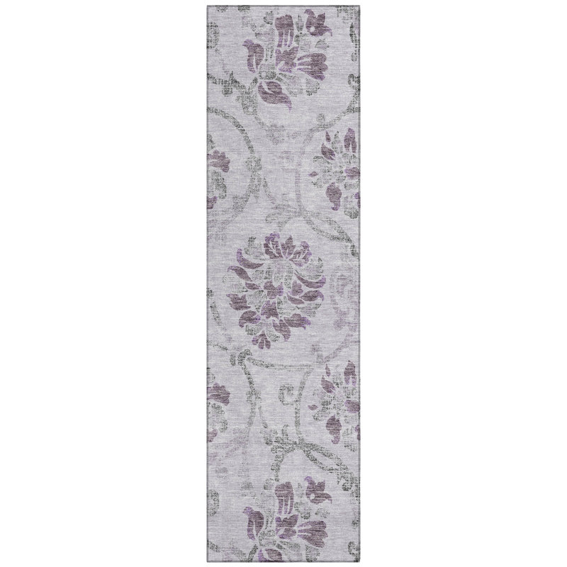 Sossio Washable Floral Indoor / Outdoor Rug, Runner 2'3" x 7'6"