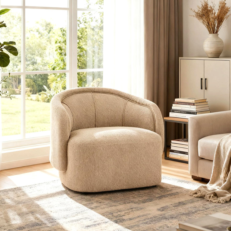 Fauteuil d'appoint Amanda Beige, Espresso