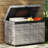 Wicker Deck Box With Wheels, All-Weather Outdoor Storage Box, Rattan Storage Bin For Patio Furniture, Outdoor Cushions, Pool Storage And Garden Tools-114549846-114549845