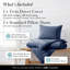 Housse de couette Vilano de Southshore Fine Linens, grande taille, en microfibre 110 g/m² avec fermeture éclair invisible et 4 attaches aux coins, 1 taie d'oreiller, 1 place/1 place XL, bleu foncé-1329401308-1329401304