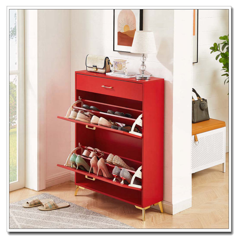 Armoire à chaussures avec tiroirs rabattables