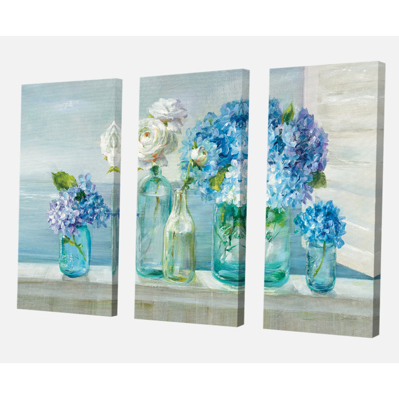 « côtier floral bouquets », reproduction d’image multi-pièces sur toile, H 40 po x l 60 po x P 1 po