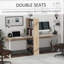 Bureau d'ordinateur avec tablettes de rangement et table de travail double-70478134
