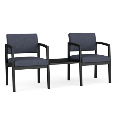 Lenox Steel Waiting Reception 2 Seat Tandem Metal Frame with Center Table