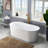 Freestanding Soaking Acrylic Curved Design Bathtub-94320103-100481071