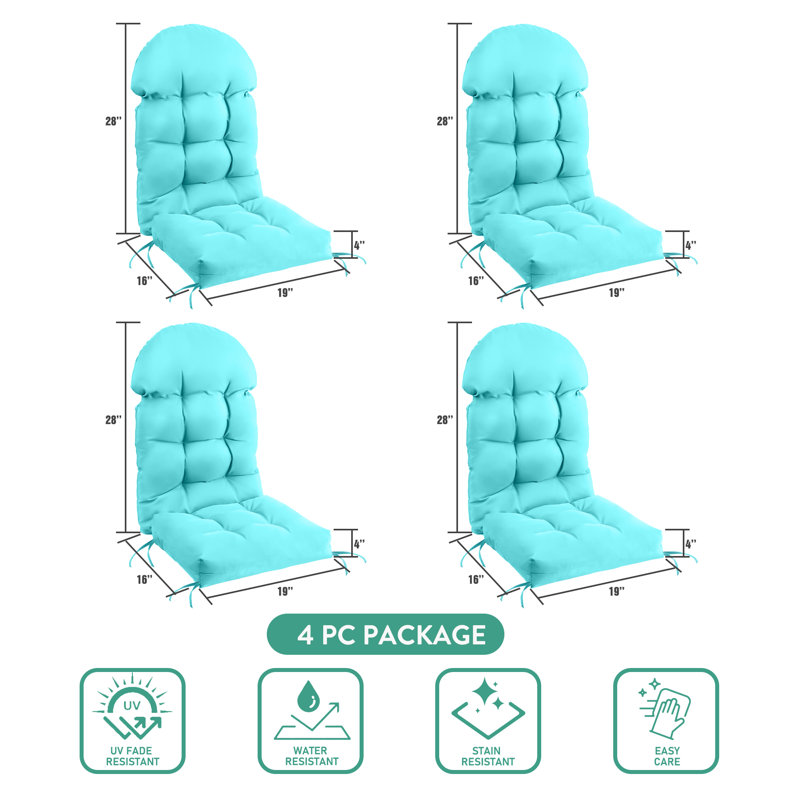 Coussin de siège et de dossier Adirondack pour l'extérieur, 4 pièces, 4, Île Seymour Nord, Galapagos