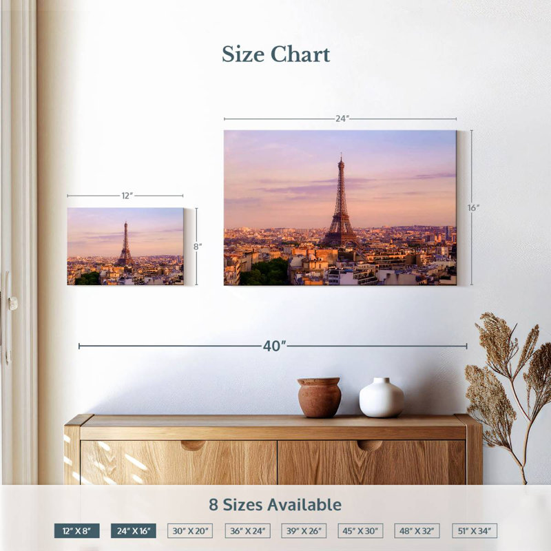 Nicci, ville de Paris, H 16 po x l 24 po