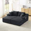 Ensemble de canapé modulaire compressible en forme de U, canapé modulaire de style minimaliste, canapé en tissu velours côtelé pour le salon-38111763